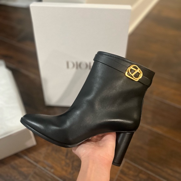 Dior Empreinte Heeled Ankle Boot Black Calfskin - Size 39 - Picture 4 of 10